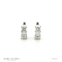Argola 6 Diamantes Princess 6,08ct 8,73g Ouro Branco 18k - Coleção Laisa