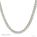 30-COLAR Riviera 94 Brilhantes 27,90CT 41,50CM 33,47G Ouro Branco 18K - Coleçao Rivieras