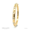 Bracelete 2 Diamantes Emerald 0,77ct 2 Ovais 0,78ct 2 Gotas 0,55ct 13,42g Ouro Amarelo 18k - Coleção Laisa