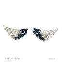 Eracuff 16 Safiras Azuis Navetes 3,21CT 64 Diamantes Trapezios 0,51CT 64 Brilhantes 0,44CT 8,11G Ouro Branco 18K - Coleçao Thalassa