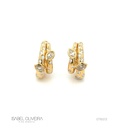 Argola Dupla 4 Diamantes Navetes 0,97ct 26 Brilhantes 0,52ct 6,44g Ouro Amarelo 18k - Coleção Laisa