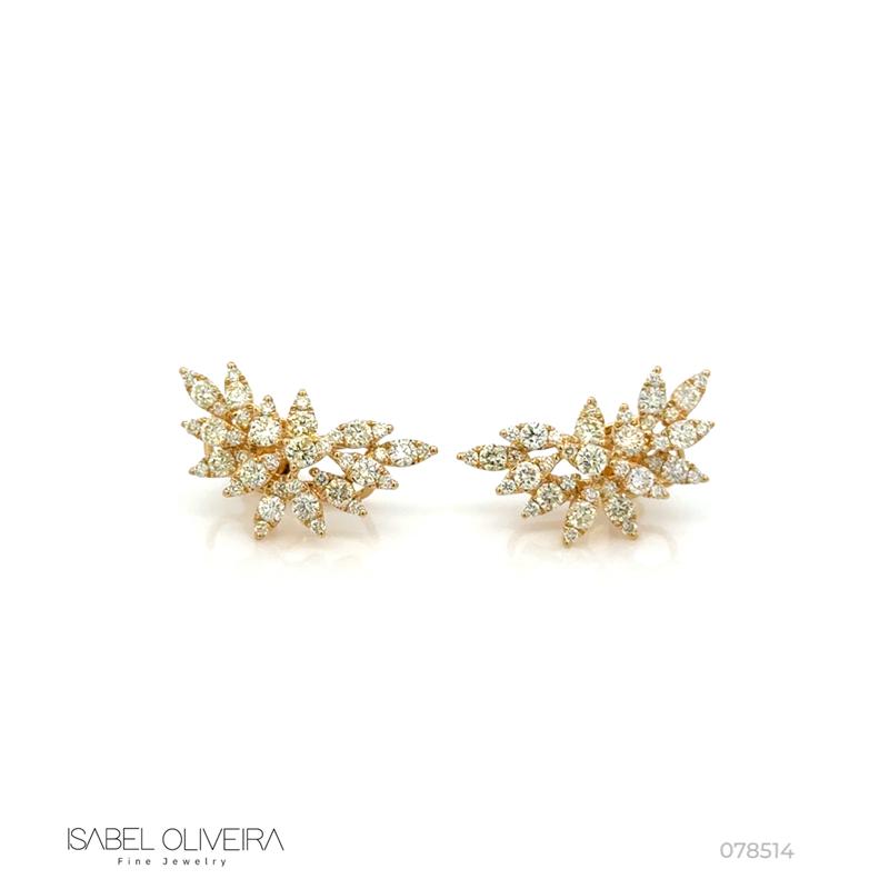 Earcuff 78 Brilhantes 1,75CT 4,75G Ouro Amarelo 18K - Coleçao Laisa