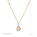 Colar 1 Diamante Gota 0,40ct 23 Brilhantes 0,38ct 43cm 2,30g Ouro Amarelo 18k - Coleção Laisa