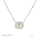 Colar 9 Diamantes 0,47CT 50 Brilhantes 0,57CT 43CM 4,69G Ouro Branco 18K - Coleçao Laisa