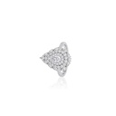 Anel 1 Diamante Gota 0,24ct 74 Brilhantes 1,07ct 4,15g Ouro Branco 18k - Coleção Laisa