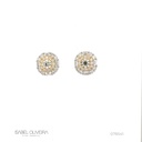 Brinco 8 Diamantes Trapézio 0,38ct 42 Brilhantes 1,36ct 3,48g Ouro Branco e Amarelo 18k - Coleção Laisa