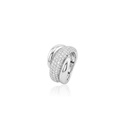 Anel 3 Aros 121 Brilhantes 1,81CT 5,05G Ouro Branco 18K - Coleçao Laisa
