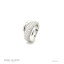 Anel 3 Aros 121 Brilhantes 1,81ct 5,05g Ouro Branco 18k - Coleção Laisa
