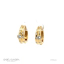 Argola Dupla 20 Brilhantes 0,69CT 5,87G Ouro Amarelo 18K - Coleçao Laisa