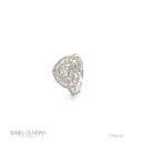 Anel Coração 62 Diamantes Trapézio 0,34ct 104 Brilhantes 0,35ct 3,30g Ouro Branco 18k - Coleção Laisa