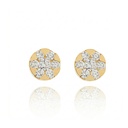 BRBOT10AG-BRINCO Botao 9,3MM 14 Brilhantes 1,67CT H VS2 4,28G Ouro Amarelo 18K - Coleçao Botao