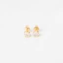 Brinco Botão 5,15mm com 14 Diamantes 0,24ct em Ouro Amarelo 18k