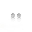 Brinco Botão 8,10mm com 14 Diamantes 1,11ct em Ouro Branco 18k