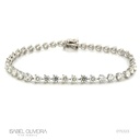 18-Pulseira Riviera 40 Brilhantes 7,12ct 18cm 8,18g Ouro Branco 18k - Coleção Rivieras