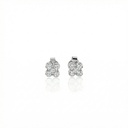 Brinco 10 Brilhantes 0,26CT 1,00G Ouro Branco 18K - Coleçao Only You