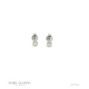 Brinco 2 Brilhantes 0,09ct 1,10g Ouro Branco 18k - Coleção Only You
