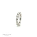 20-ALIANCA Inteira 16 Brilhantes 3,62CT H VS2 6,30G Ouro Branco 18K - Coleçao Soulmates