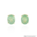 Brinco 2 Esmeraldas Brasileiras Oval 3,93CT 3,19G Ouro Amarelo 18K - Certificado Belmont - Coleçao Brazilian Emerald