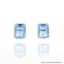 Brinco 2 Topázio Swiss Octogonal 8,03ct 3,94g Ouro Branco 18k - Coleção Blue Sky