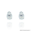 Brinco 2 Turmalinas Paraiba Gota 1,75ct 2,20g Ouro Branco 18k - Coleção Sara e Antonio