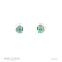 Brinco 2 Turmalinas Paraiba Oval 0,86ct 1,60g Ouro Branco 18k - Coleção Sara e Antonio