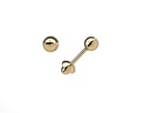 Brinco Bolinha 3,5mm 0,30g a 0,35g Ouro Amarelo 18k - Coleção Kids
