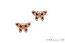 Brinco Borboleta Esmaltado 0,50g Ouro Amarelo 18k - Coleção Kids