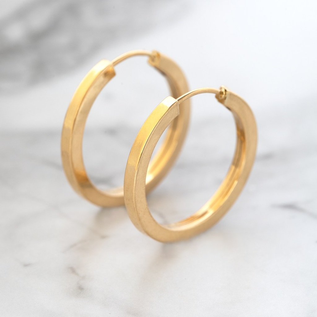 [068408] Argola 20mm Ouro Amarelo 18k