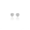 Brinco Clássico 2 Diamantes Coração 1,03ct g H SI1 SI2 26 Brilhantes 0,35ct H VS2 2,31g Ouro Branco 18k - 5513445188/3525643809 - Coleção Only You