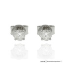 20-Brinco Solitário 2 Brilhantes 0,47ct g VS1 1,23g Ouro Branco 18k - Only You