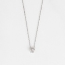 20-COLAR Ponto de Luz Brilhante 0,20CT H VS2 45CM 1,89G Ouro Branco 18K- Coleçao Only You