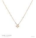 20-Colar Ponto de Luz Brilhante 0,23ct H VS2 40cm 1,64g Ouro Amarelo 18k- Coleção Only You