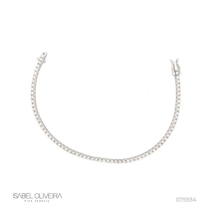 2-PULSEIRA Riviera 72 Brilhantes 1,50CT H VS2 7,68G 17CM Ouro Amarelo 18K - Coleçao Riviera