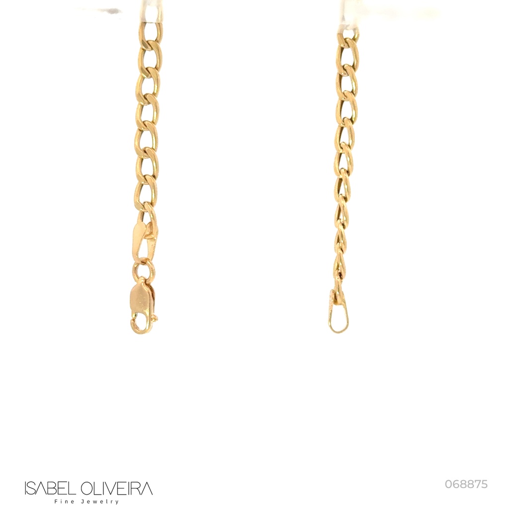 Corrente Elo Groumet 60cm Ouro Amarelo 18k