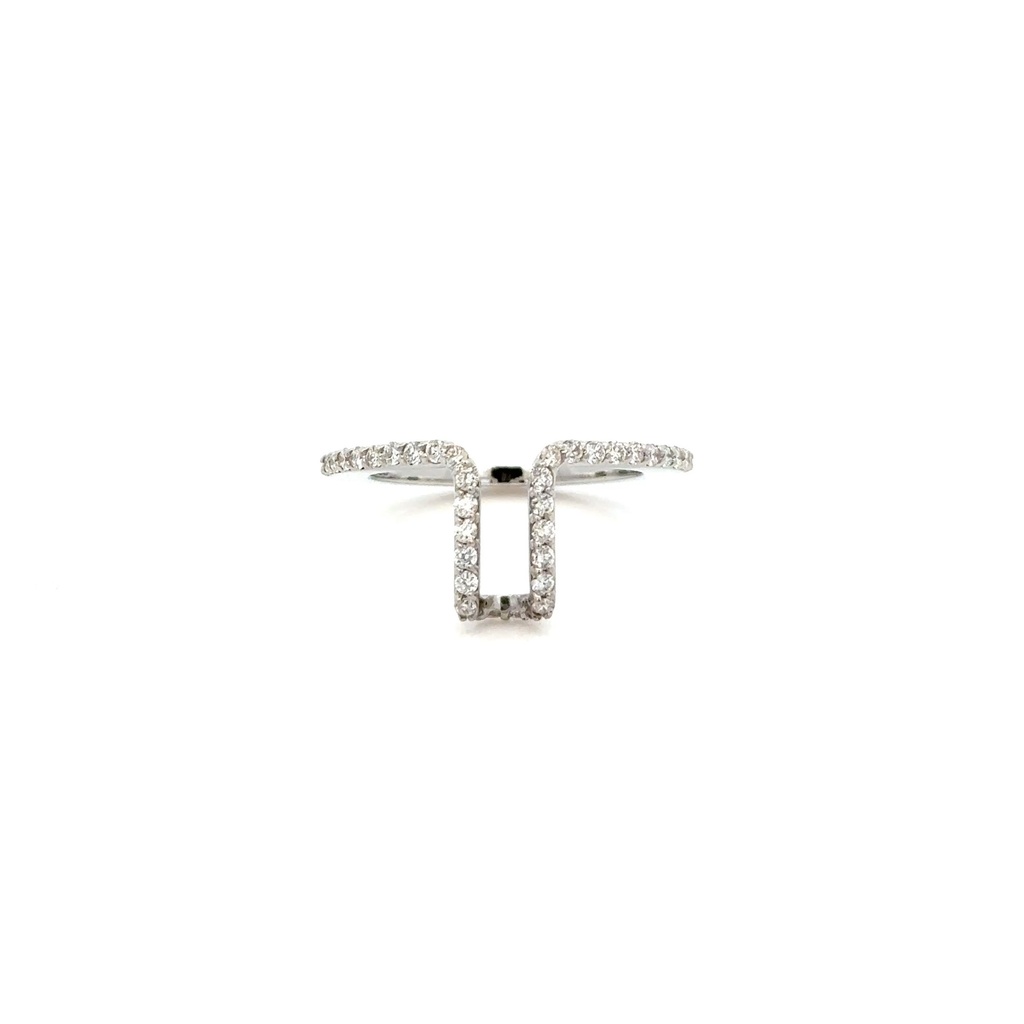 Case Tam 8 para Oura Ring 4 36 Brilhantes 0,52CT H VS2 4,55G Ouro Branco 18K - Yara Aued