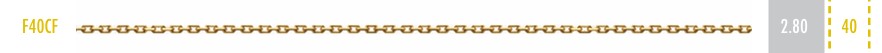Corrente CCF40OAM sem Fecho 2,40g Ouro Amarelo 18k