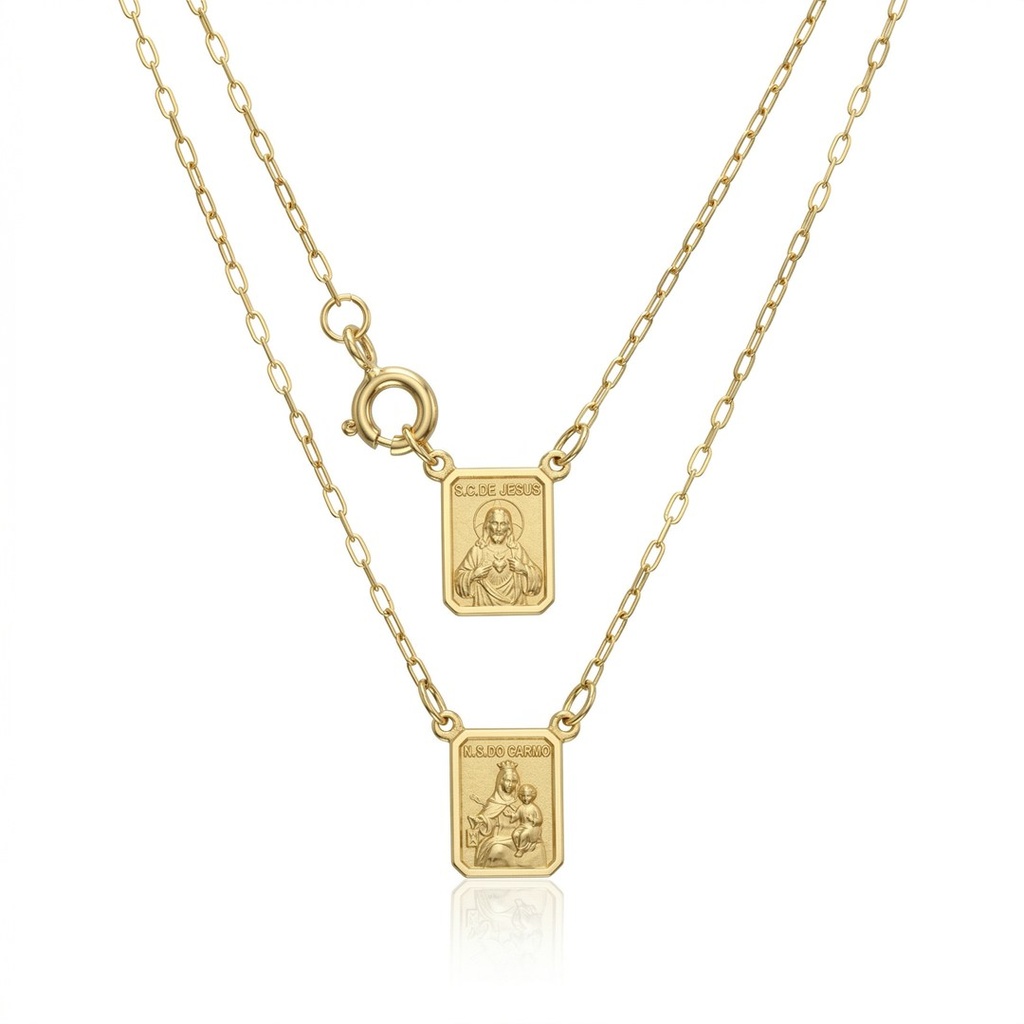 Corrente Cartier Escapulário · Ouro Amarelo 18k