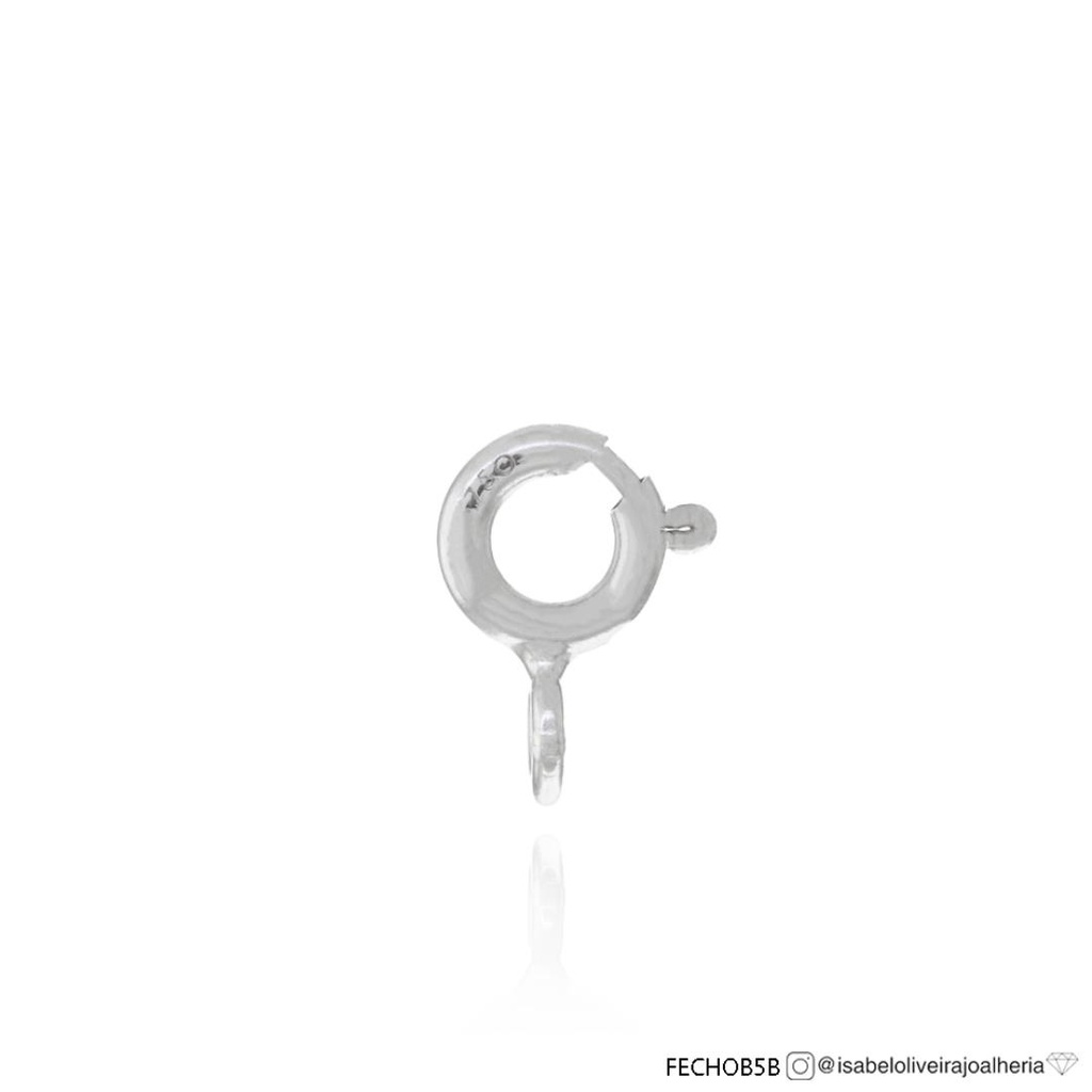 Fecho Boia 5mm 0,15g Ouro Branco 18k