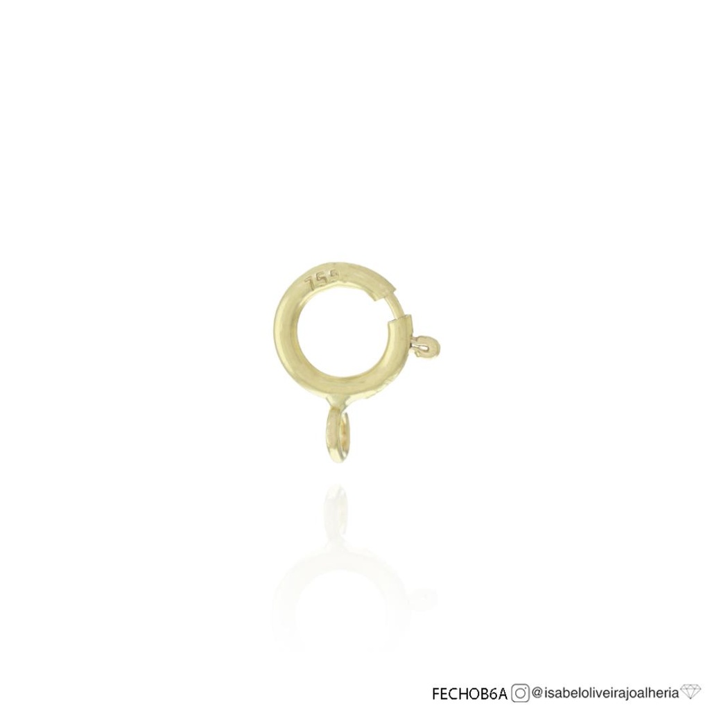 Fecho Boia 6mm 0,15g Ouro Amarelo 18k