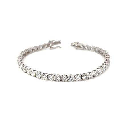 20-PULSEIRA RIVIERA 41 BRILHANTES 8,0CT H VS2 10,25G OURO BRANCO 18K - COLEÇAO RIVIERAS