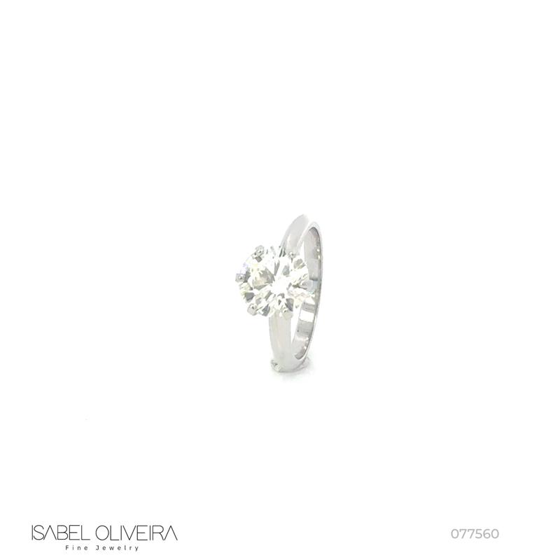 200-ANEL SOLITARIO 6 GARRAS BRILHANTE 2CT H SI1 3,58G OURO BRANCO 18K - EGL - COLEÇAO ONLY YOU