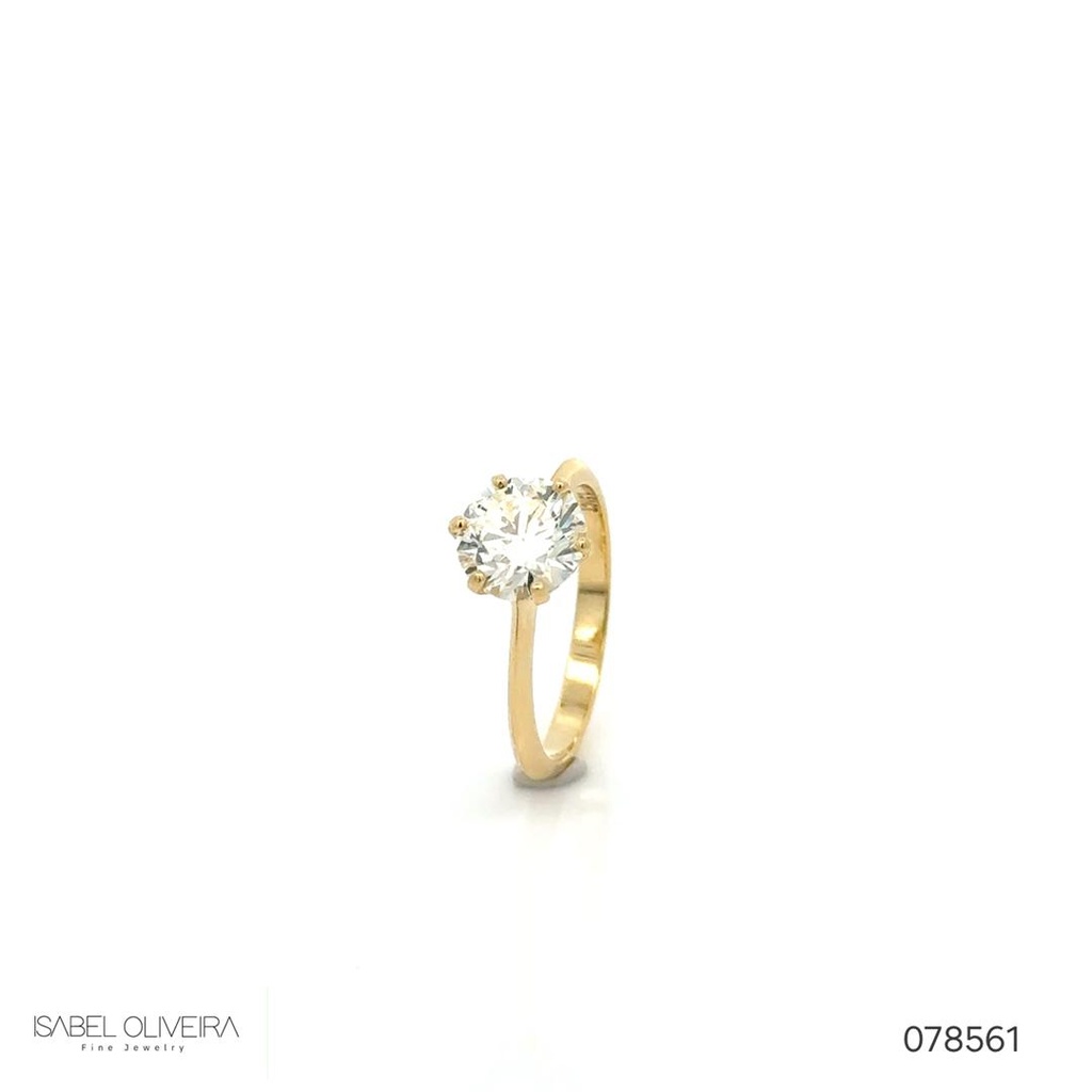 150-ANEL SOLITARIO BRILHANTE 1,53CT H VS2 3,0G OURO AMARELO 18K - EGL - COLEÇAO ONLY YOU